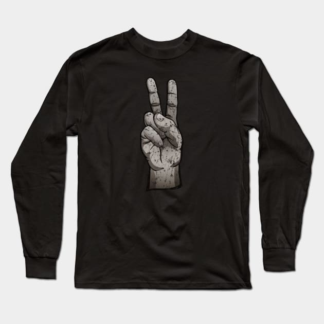 Distressed Peace Sign Long Sleeve T-Shirt by hobrath